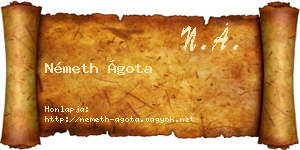 Németh Ágota névjegykártya
