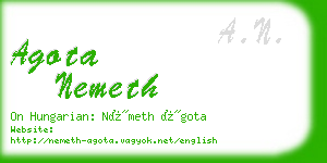 agota nemeth business card